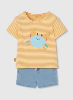 -Ensemble bébé t-shirt et pantalon en coton