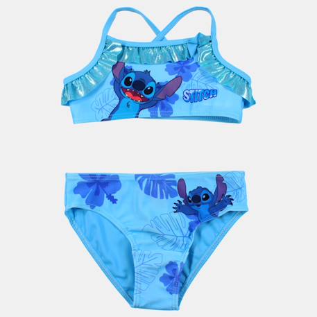 Maillot de bain 2 pièces avec jupe et motifs lilo & stitch Bleu 3 - vertbaudet enfant 