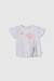 T-shirt en coton fille Blanc 1 - vertbaudet enfant 