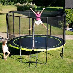 Trampoline de jardin ø 430cm + filet de sécurité + échelle - punchi 430 vert  - vertbaudet enfant