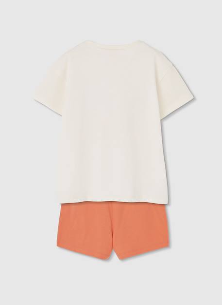 Ensemble en coton fille t-shirt et short Gris 2 - vertbaudet enfant 