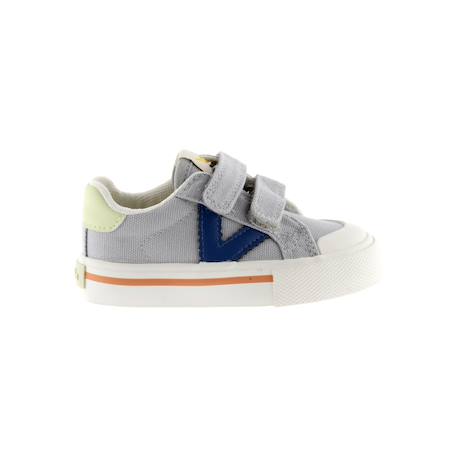 Baskets basses  à scratch Gris+Marino 1 - vertbaudet enfant 