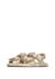 Sandales en cuir avec des fleurs lunia. Blanc-+Platine- 10 - vertbaudet enfant 