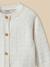 Cardigan maille ajourée bébé - coton biologique Ecru+Jaune pastel+Tangerine+Vert pastel 2 - vertbaudet enfant 