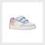Baskets basses  à scratch Blanc   orange+Cristal   lilac clair+Rose foncé   lilac 11 - vertbaudet enfant 