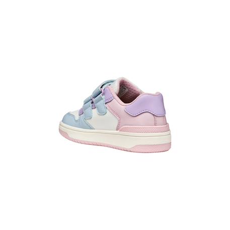 Baskets basses  à scratch Blanc   orange+Cristal   lilac clair+Rose foncé   lilac 10 - vertbaudet enfant 