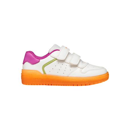 Baskets basses à scratch Blanc   orange 1 - vertbaudet enfant 