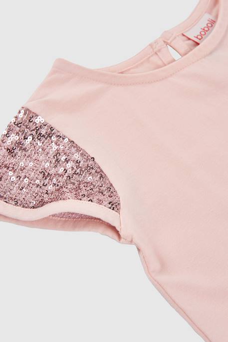 T-shirt en coton avec sequins fille Rose 3 - vertbaudet enfant 