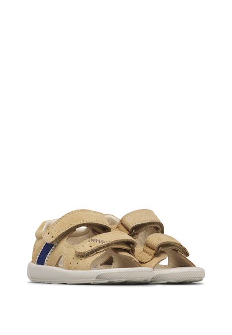 Sandales en daim june 2 Beige-+Rose- 2 - vertbaudet enfant 