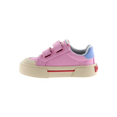Baskets basses à scratch Beige+Jeans+Mar+Rosa 19 - vertbaudet enfant 