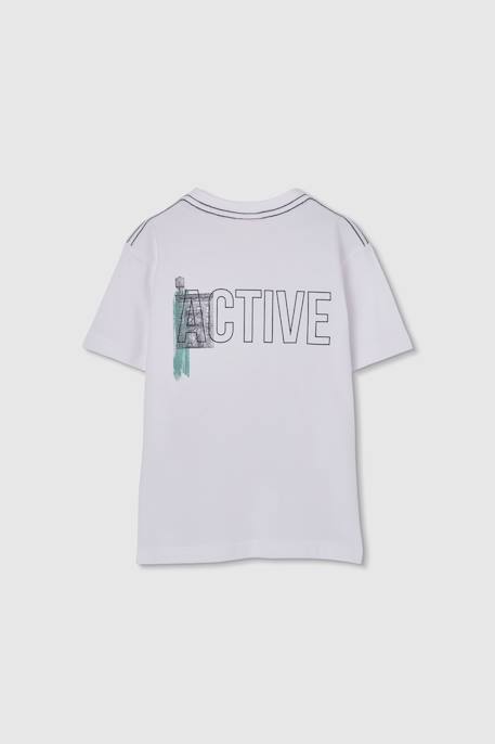 T-shirt  en coton pour enfant Blanc 2 - vertbaudet enfant 