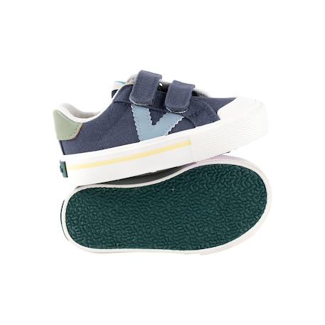 Baskets basses  à scratch Gris+Marino 11 - vertbaudet enfant 