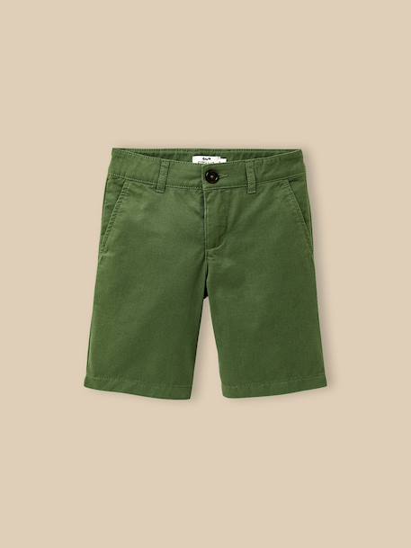 Bermuda chino garçon Army+Bleu froid+Indigo+Menthe+Outremer 1 - vertbaudet enfant 
