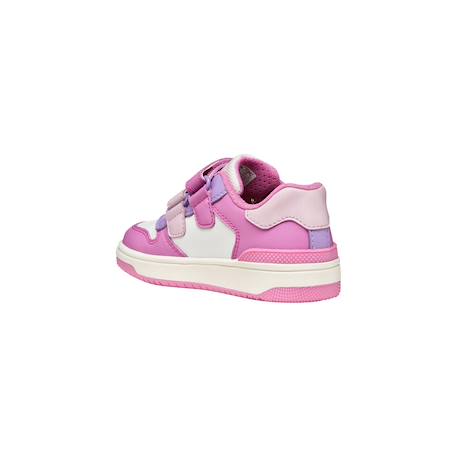 Baskets basses  à scratch Blanc   orange+Cristal   lilac clair+Rose foncé   lilac 16 - vertbaudet enfant 