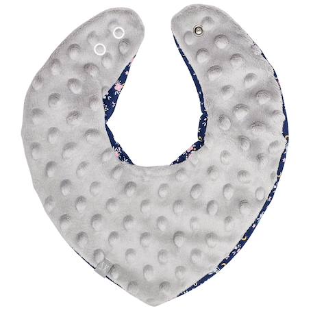 Bavoir bandana cache-cou réversible flore Bleu 3 - vertbaudet enfant 