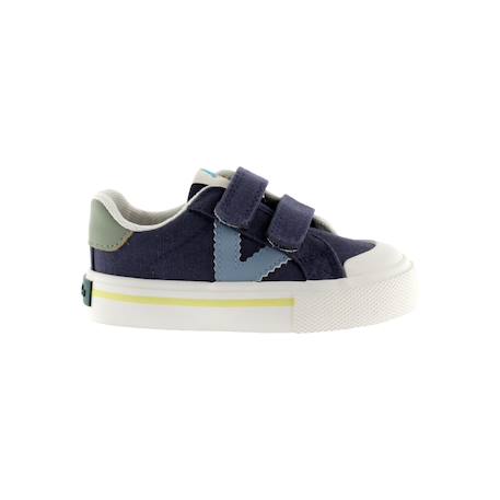 Baskets basses  à scratch Gris+Marino 7 - vertbaudet enfant 