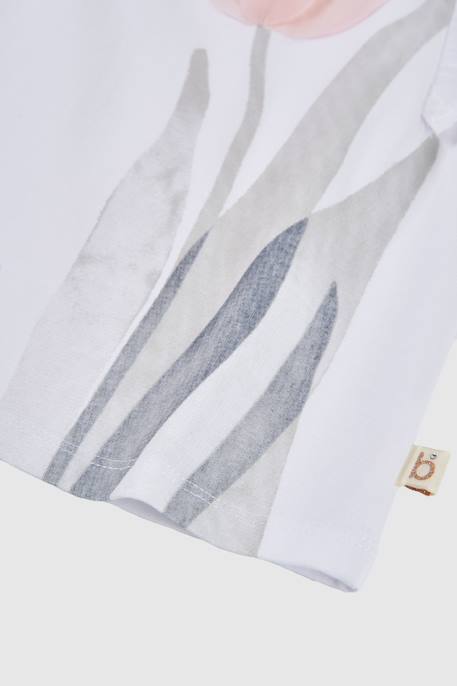 T-shirt en coton fille Blanc 4 - vertbaudet enfant 