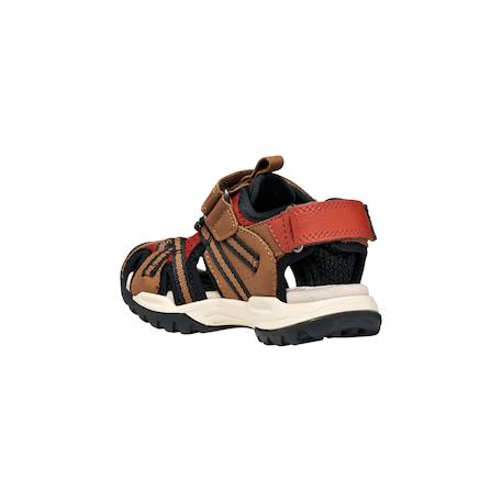 Sandales en cuir à scratch Denim   noir+Denim gris+Marine orange+Marron clair   rust 22 - vertbaudet enfant 