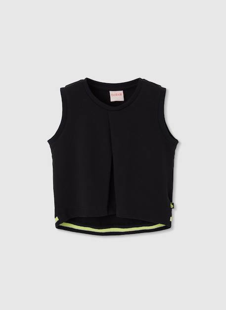 T-shirt fille en coton Noir 1 - vertbaudet enfant 