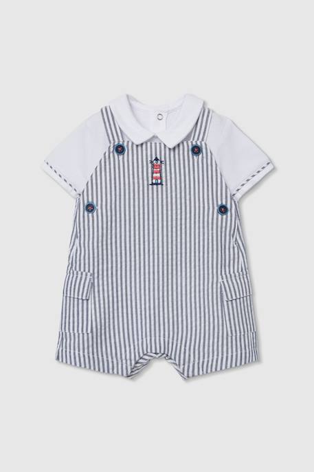 Bébé-Ensemble-Ensemble polo et salopette bébé coton