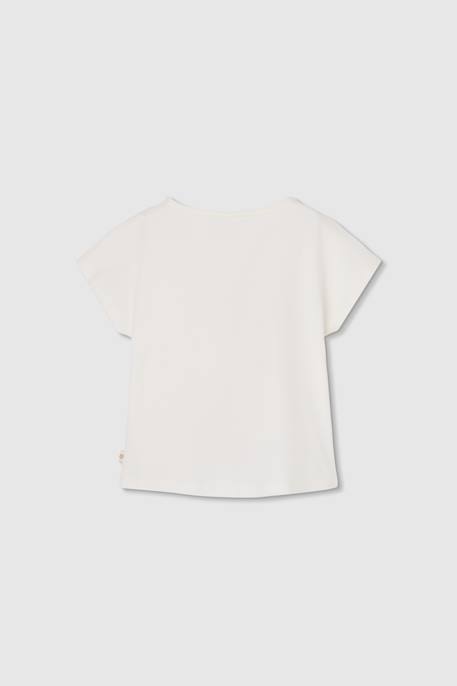 T-shirt fille  en maille Blanc 2 - vertbaudet enfant 