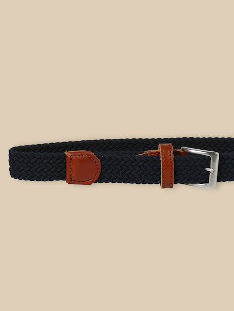 Ceinture tressée garçon Marine+Vert sapin 2 - vertbaudet enfant 