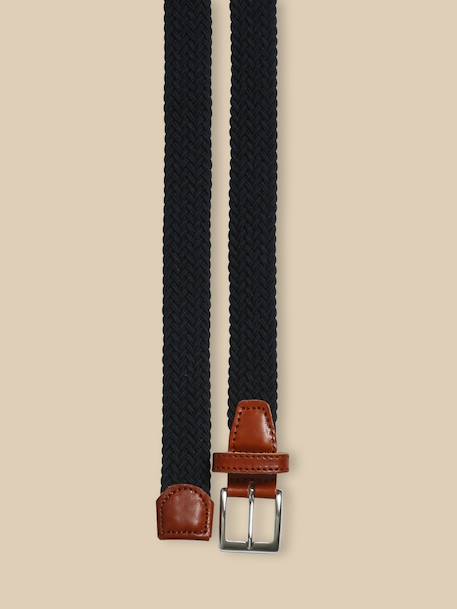 Ceinture tressée garçon Marine+Vert sapin 4 - vertbaudet enfant 