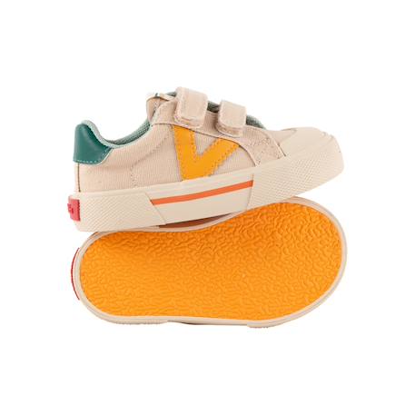Baskets basses à scratch Beige+Jeans+Mar+Rosa 5 - vertbaudet enfant 