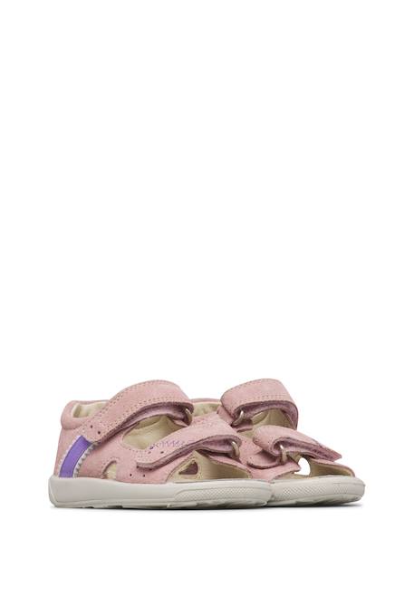 Sandales en daim june 2 Beige-+Rose- 7 - vertbaudet enfant 