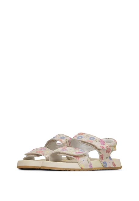 Sandales en cuir avec des fleurs salny. Platine- 5 - vertbaudet enfant 