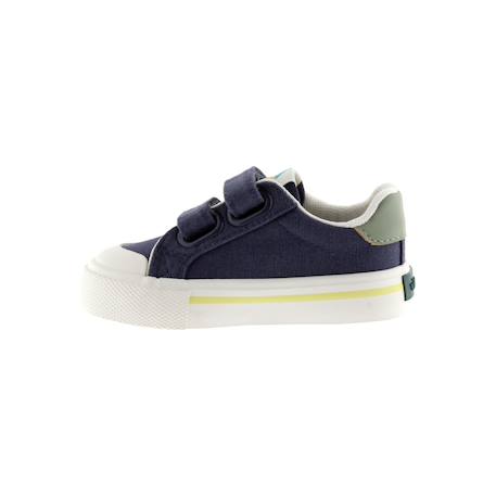 Baskets basses  à scratch Gris+Marino 8 - vertbaudet enfant 