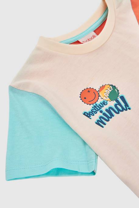 T-shirt enfant coton block Orange 3 - vertbaudet enfant 