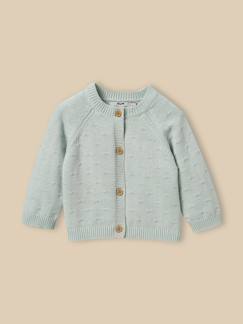 -Cardigan maille ajourée bébé - coton biologique