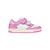 Baskets basses  à scratch Blanc   orange+Cristal   lilac clair+Rose foncé   lilac 13 - vertbaudet enfant 