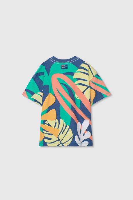 T-shirt en coton pour enfant imprimé Bleu 2 - vertbaudet enfant 