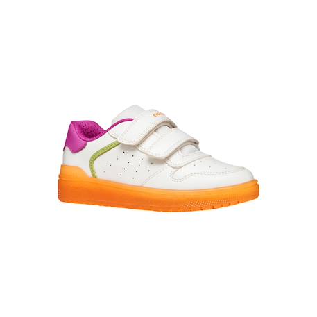 Baskets basses à scratch Blanc   orange 5 - vertbaudet enfant 