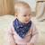 Bavoir bandana cache-cou réversible flore Bleu 2 - vertbaudet enfant 
