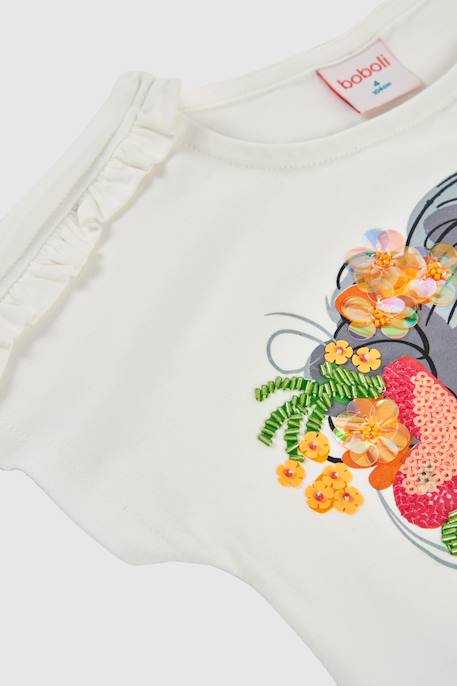 T-shirt fille  en maille Blanc 3 - vertbaudet enfant 