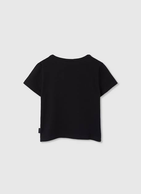 T-shirt fille coton Noir 2 - vertbaudet enfant 