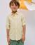 Chemise à manches longues en lin et coton Jaune clair+Vert 1 - vertbaudet enfant 