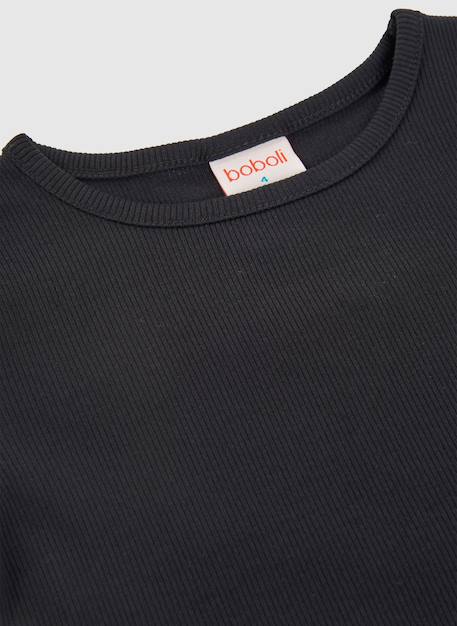 T-shirt fille coton Noir 3 - vertbaudet enfant 