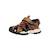Sandales en cuir à scratch Denim   noir+Denim gris+Marine orange+Marron clair   rust 20 - vertbaudet enfant 