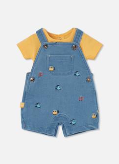 -Ensemble bébé avec body et salopette