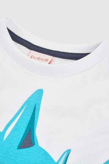 T-shirt enfant coton  requin Blanc 3 - vertbaudet enfant 