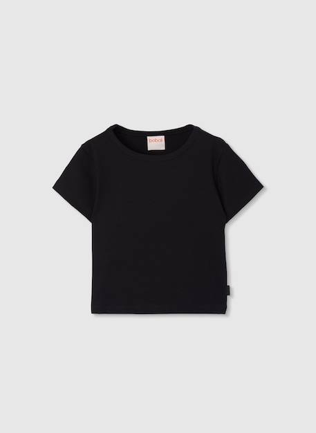 T-shirt fille coton Noir 1 - vertbaudet enfant 