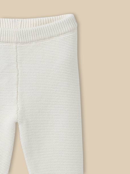 Legging bébé en coton biologique et laine Ecru 2 - vertbaudet enfant 