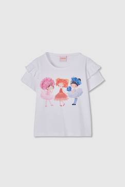 T-shirt fille en coton  avec imprimé  - vertbaudet enfant