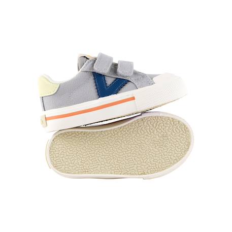 Baskets basses  à scratch Gris+Marino 5 - vertbaudet enfant 