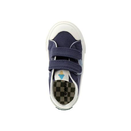 Baskets basses  à scratch Gris+Marino 10 - vertbaudet enfant 
