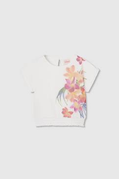 Tee-shirt fille fleurs  - vertbaudet enfant